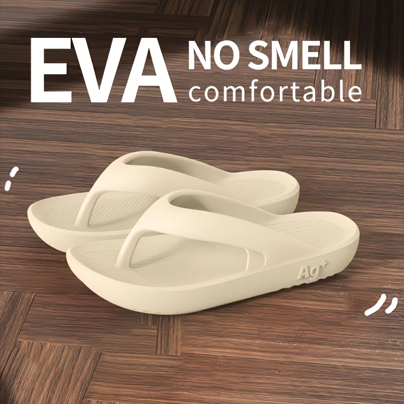 Solid Color Anti-Slip Flip-Flops – Lightweight, Quick-Dry, Open-Toe Design for Indoor and Outdoor Use