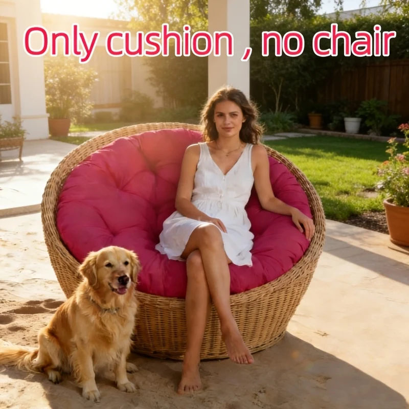 Thick chair cushion with washable cover in multiple colors