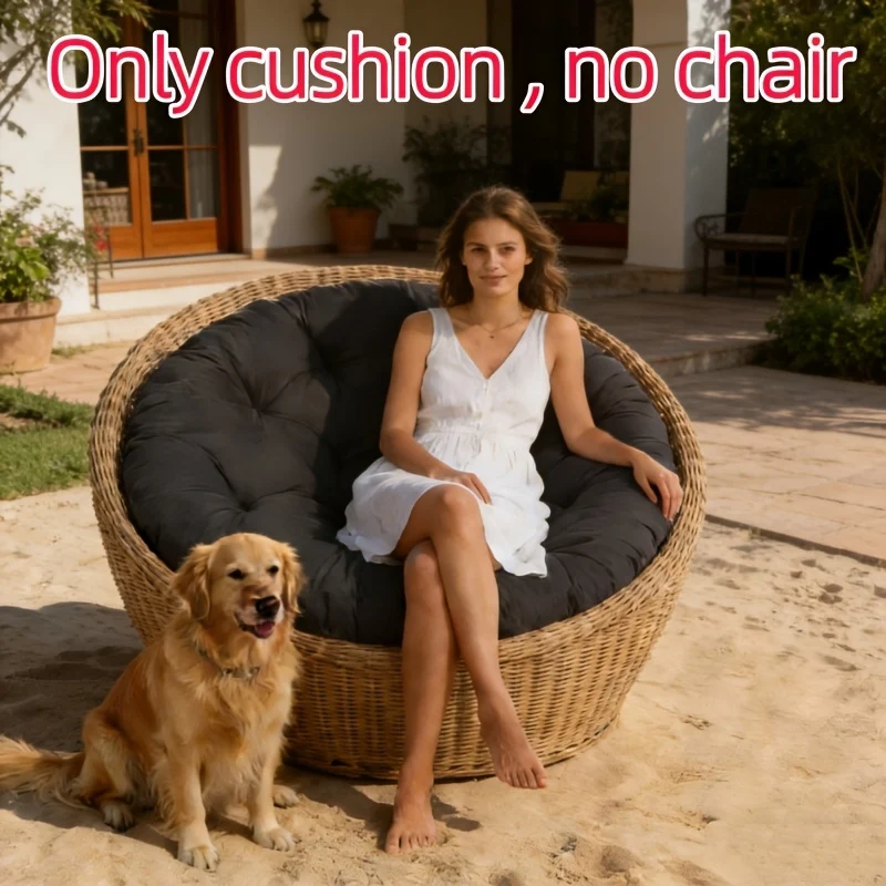 Thick chair cushion with washable cover in multiple colors
