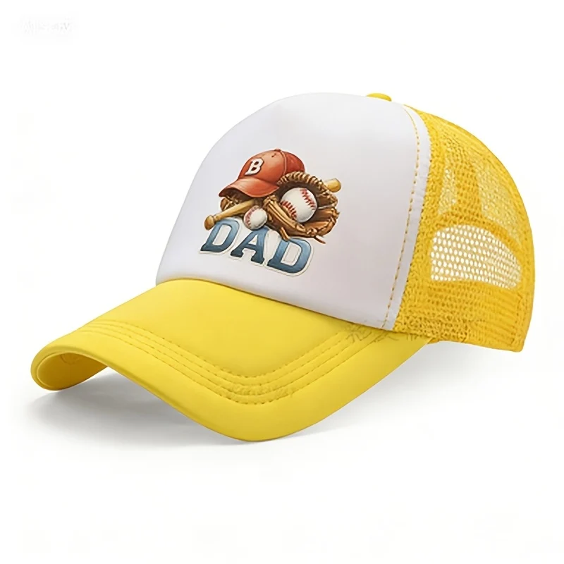 Printed duckbill baseball cap with mesh back for teens