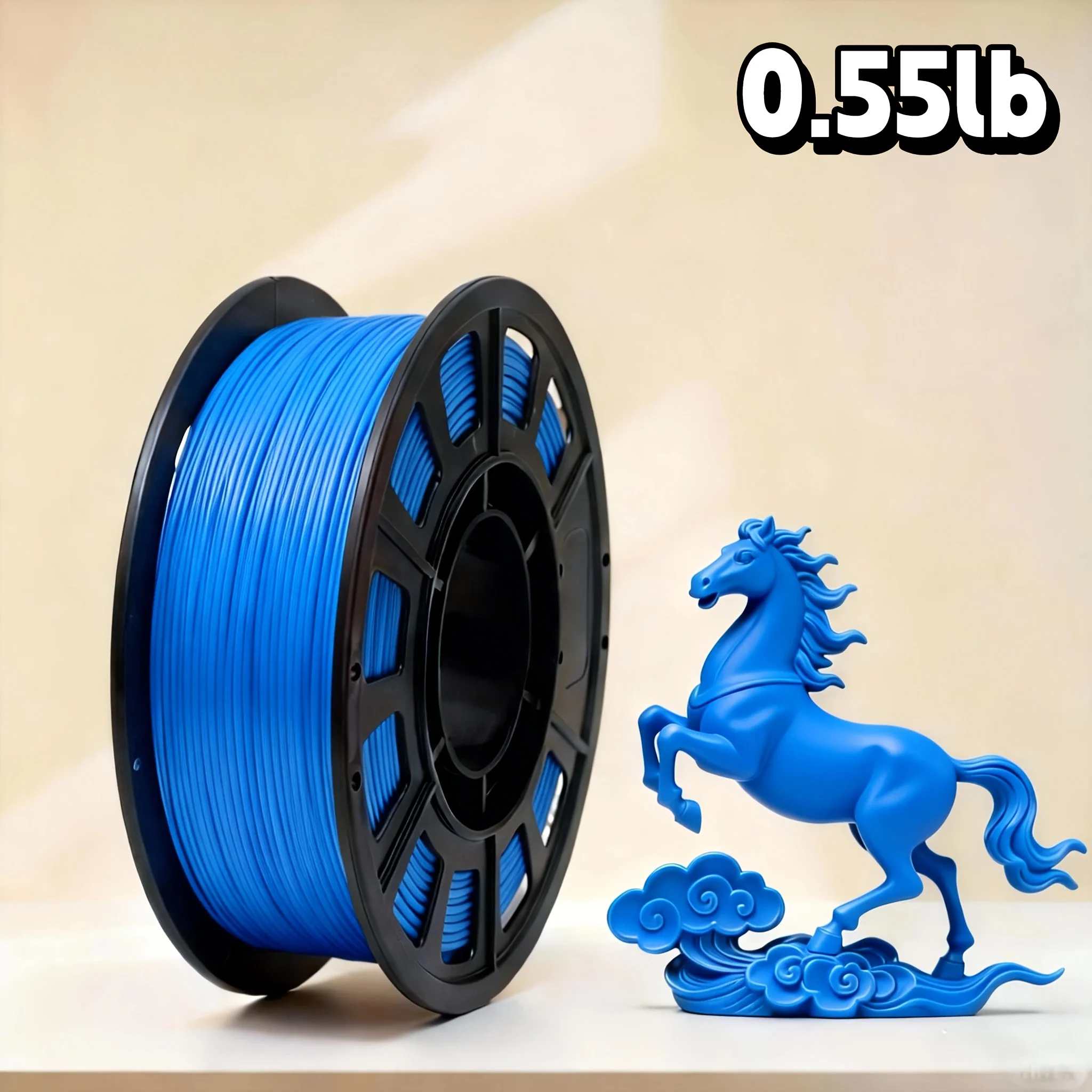 PLA 1.75mm 3D Printer Filament 250g Spool – Rapid Color Change, Low Shrinkage, ±0.02mm Precision