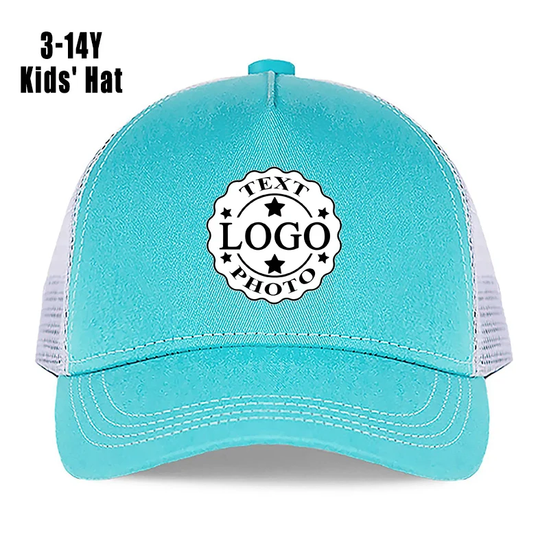 Bulk customizable baseball caps for kids with adjustable fit