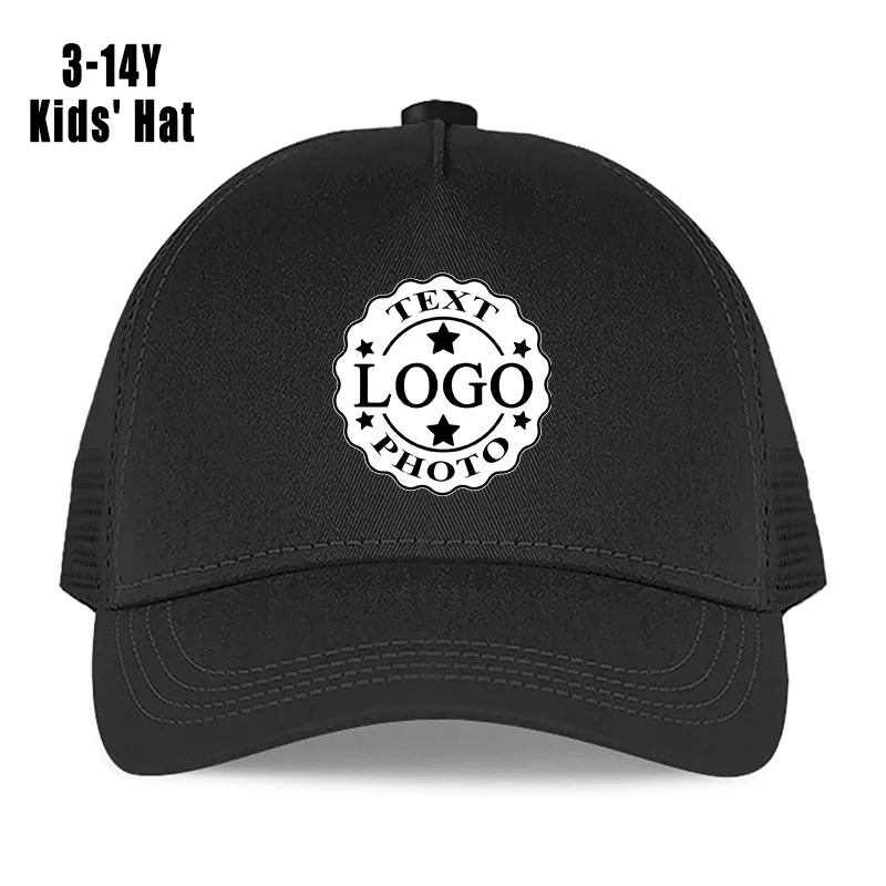 Bulk customizable baseball caps for kids with adjustable fit
