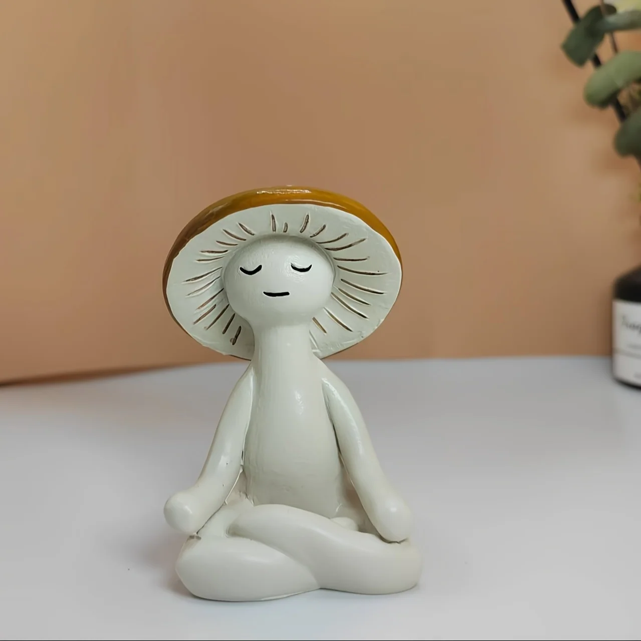 Resin Mushroom Figurines for Meditation and Garden Decor