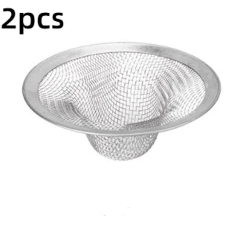Stainless Steel Kitchen Sink and Bathroom Drain Hair Catchers (2-Pack)