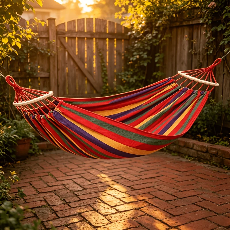 Soft outdoor hammock in multiple colors for backyard relaxation