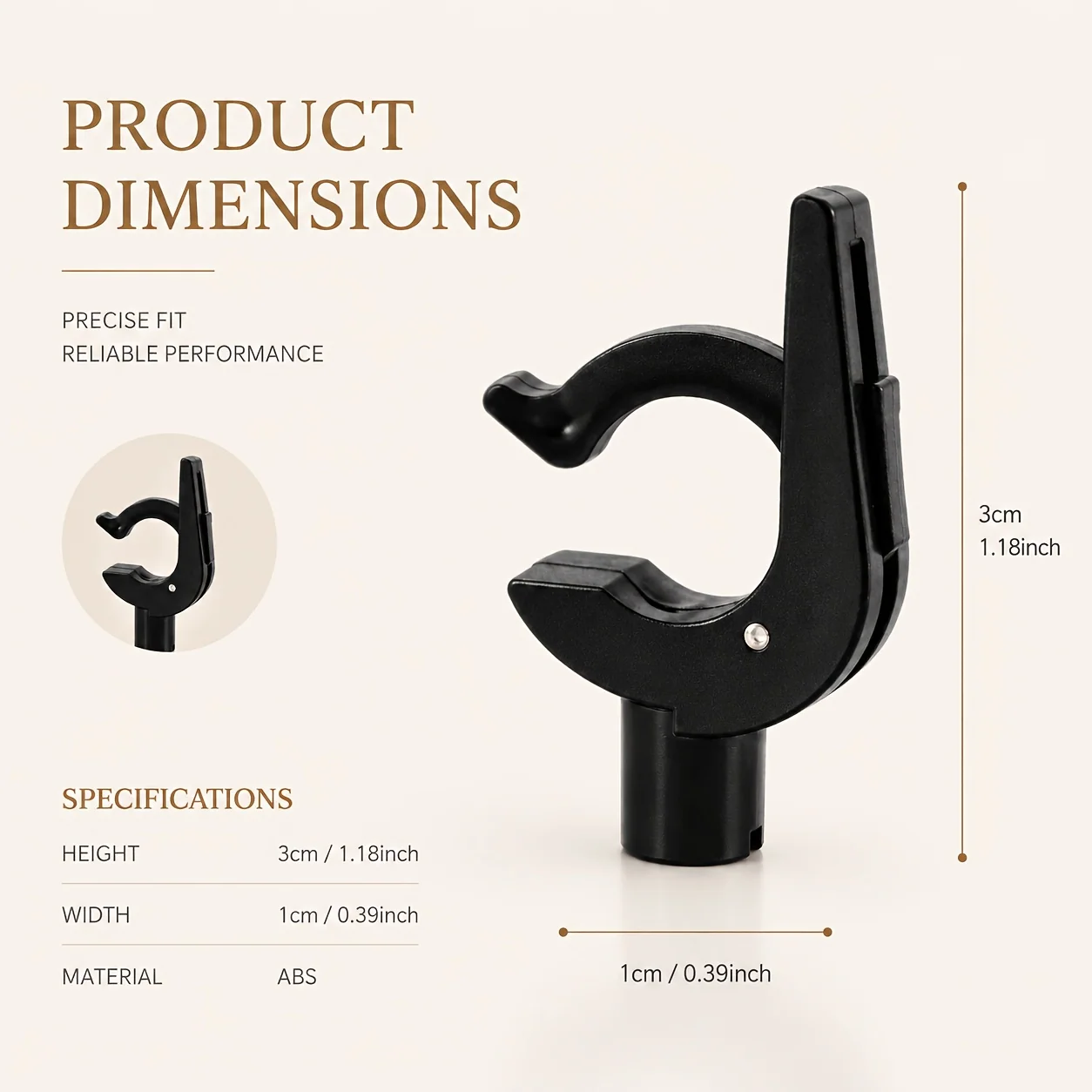 Turntable Tonearm Clamp with 2 mm Insert Hole – Shockproof Stylus and Tonearm Holder