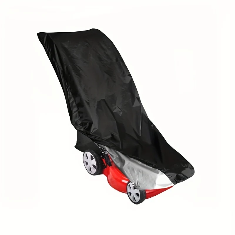 Hand push lawn mower cover with adjustable drawstring