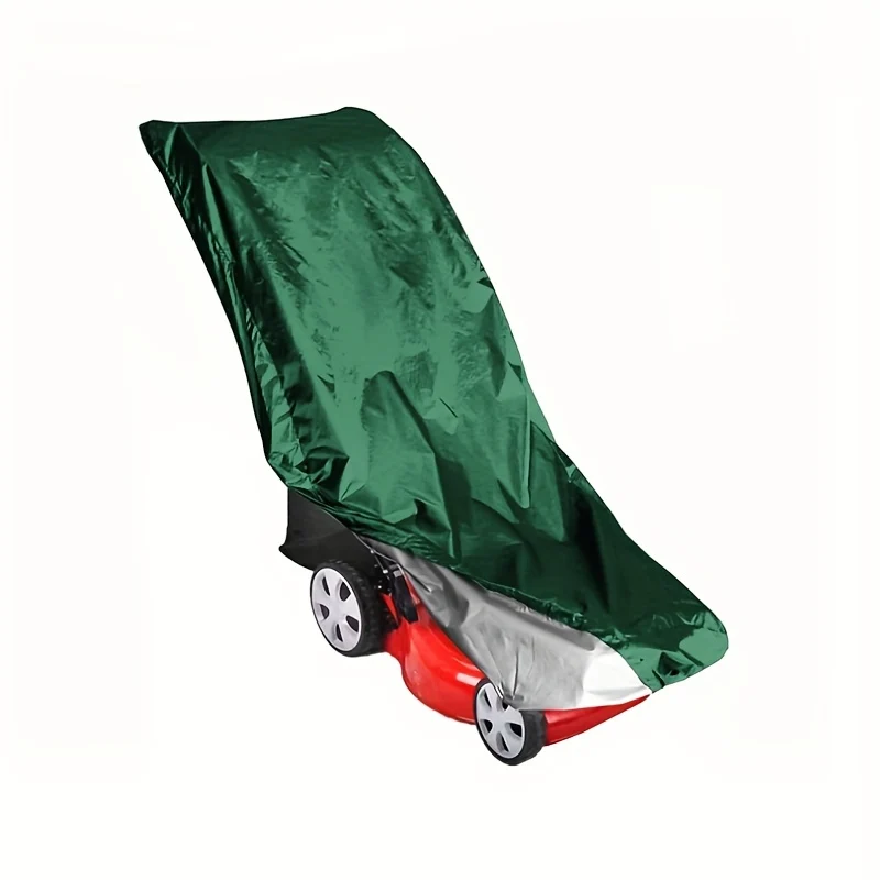 Hand push lawn mower cover with adjustable drawstring