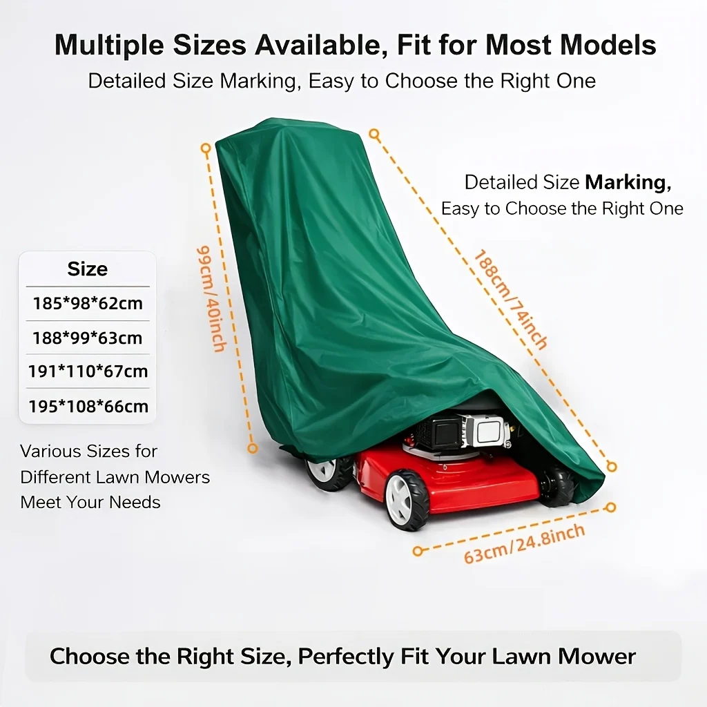 Heavy-Duty Outdoor Lawn Mower Cover Made from 300D Oxford Fabric