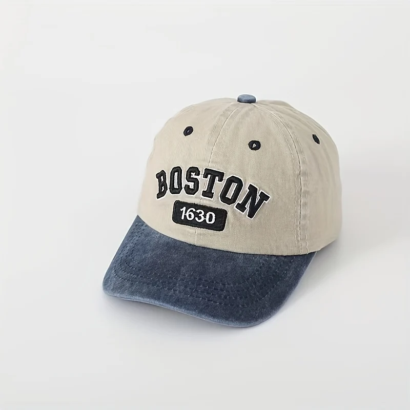 Embroidered 3D kids baseball cap with sun protection ages 3-14