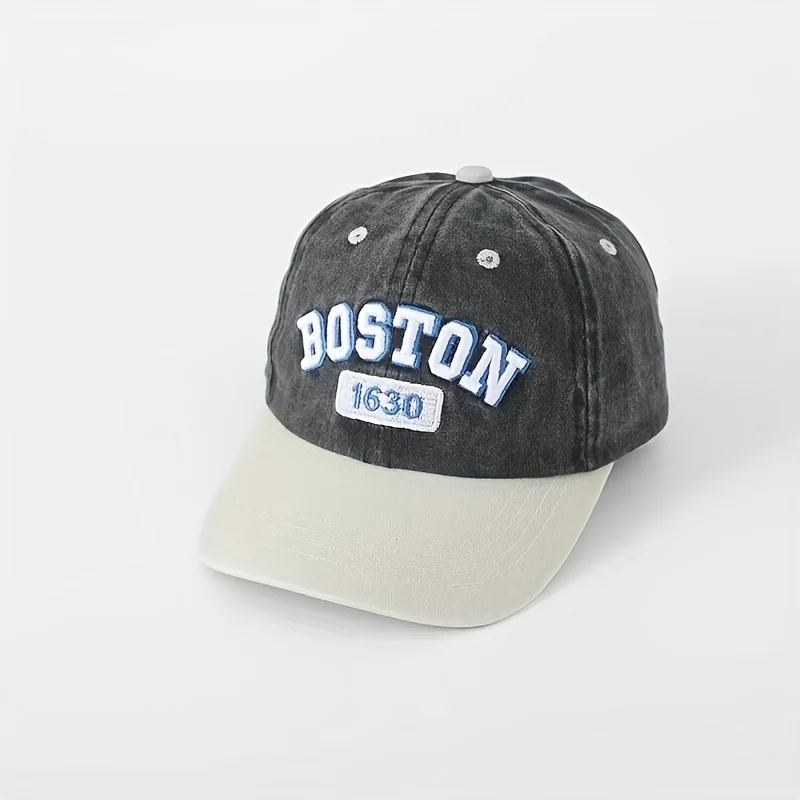 Embroidered 3D kids baseball cap with sun protection ages 3-14