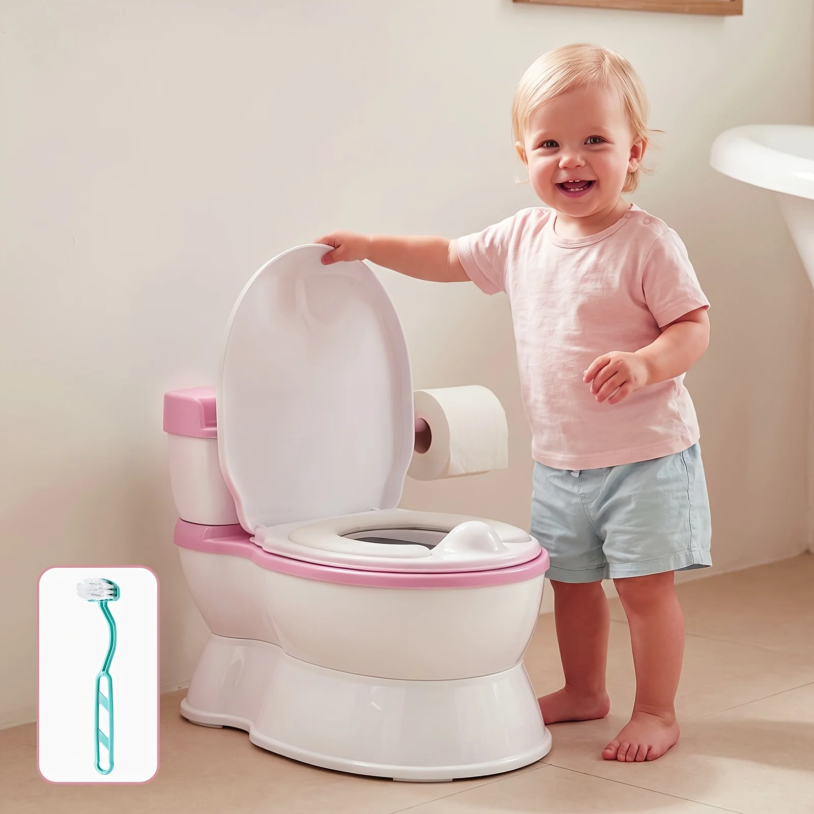 Musical Toddler Training Potty with Realistic Design and Storage