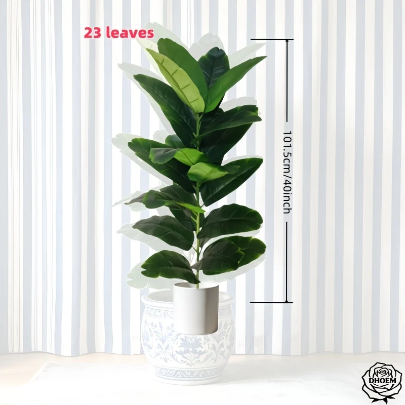 Large banana leaf artificial plant with 23 leaves for modern indoor and outdoor decor