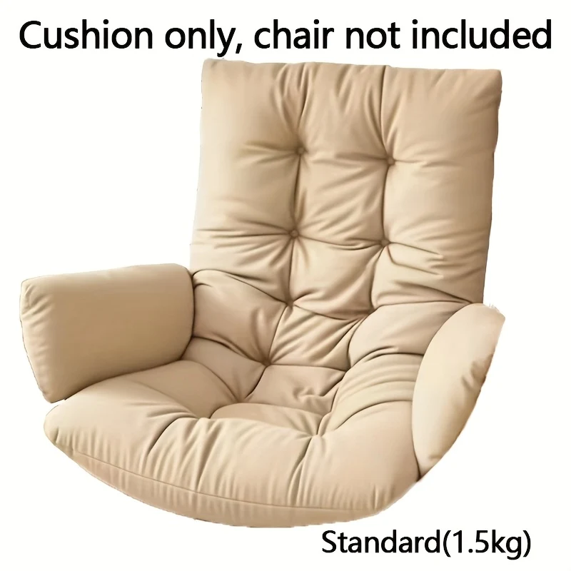 Velvet hanging chair cushion for relaxation in indoor or outdoor spaces