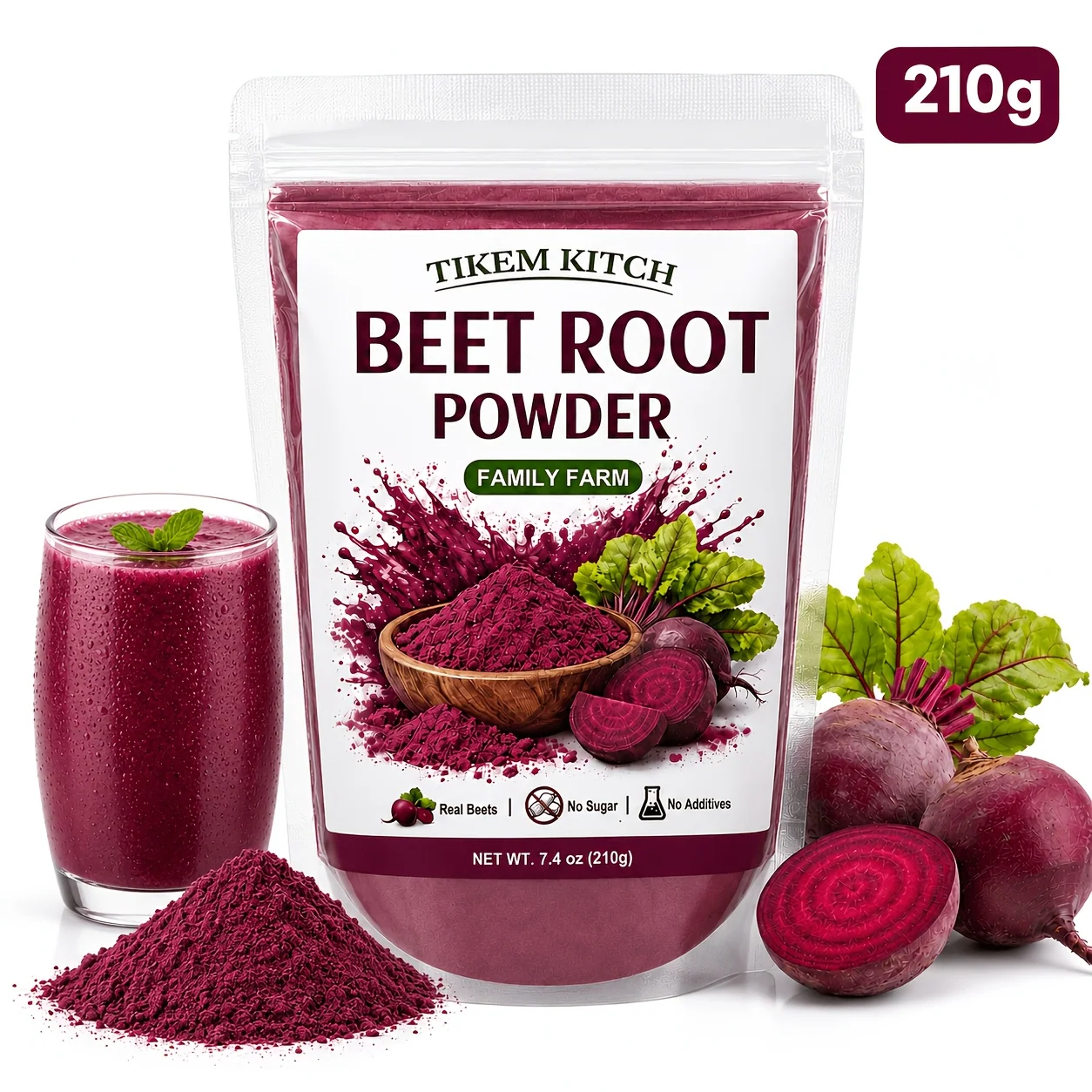 Beet Root Powder, 7.41 oz (210g)