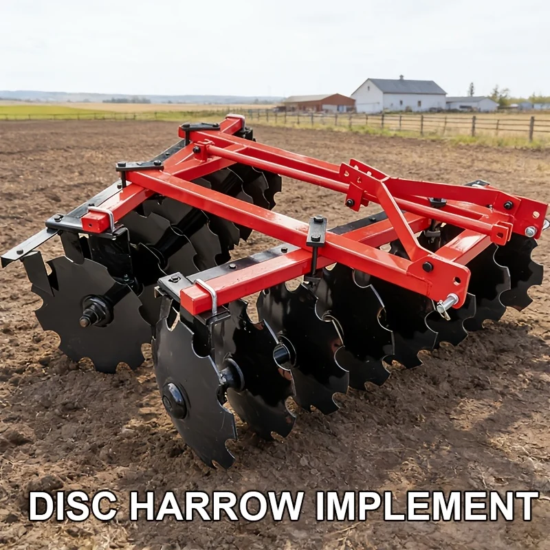 3-point hitch tractor disc harrow with 18-inch disc for soil cultivation