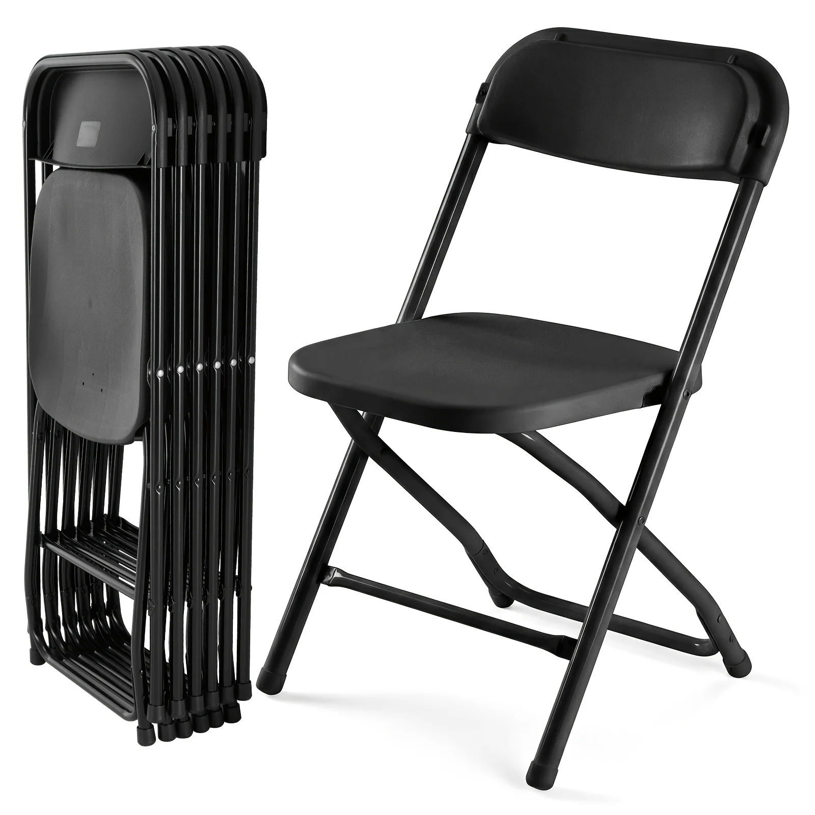 Heavy-Duty Plastic Folding Chair with 330 lb Capacity