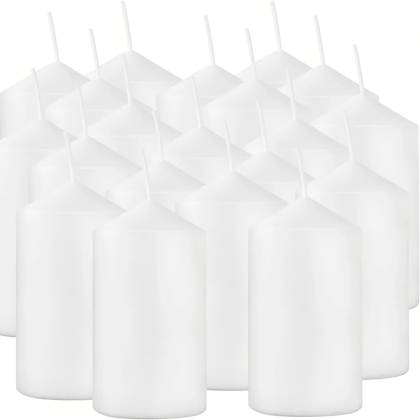 Unscented real wax decorative candles – 18 count bulk pack for home and emergency lighting
