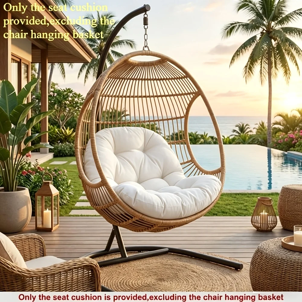 Thick classic hanging chair cushion for outdoor and indoor seating