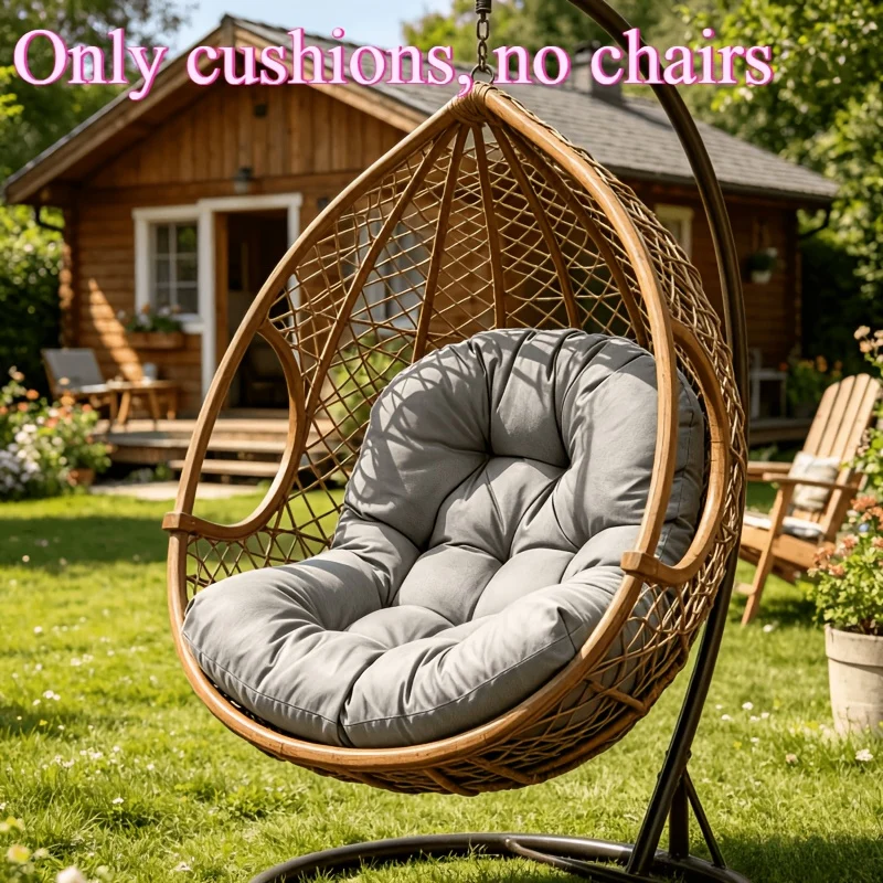 All-season outdoor hanging chair cushion for balconies and patios
