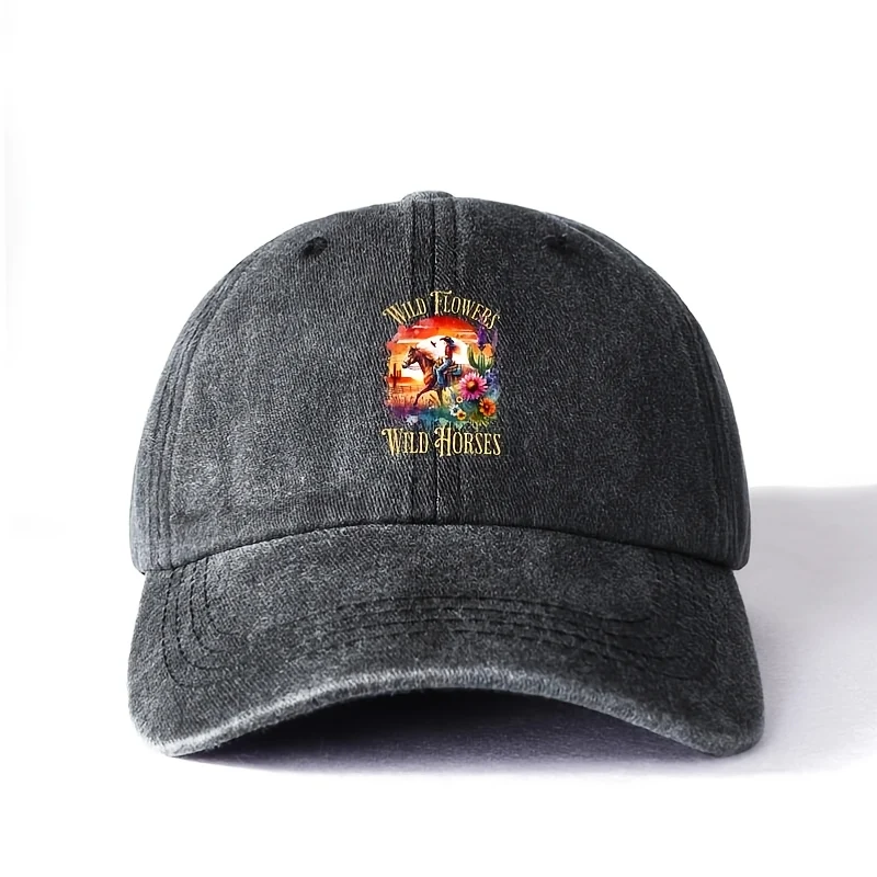 Slim fit western baseball cap for kids with sun protection