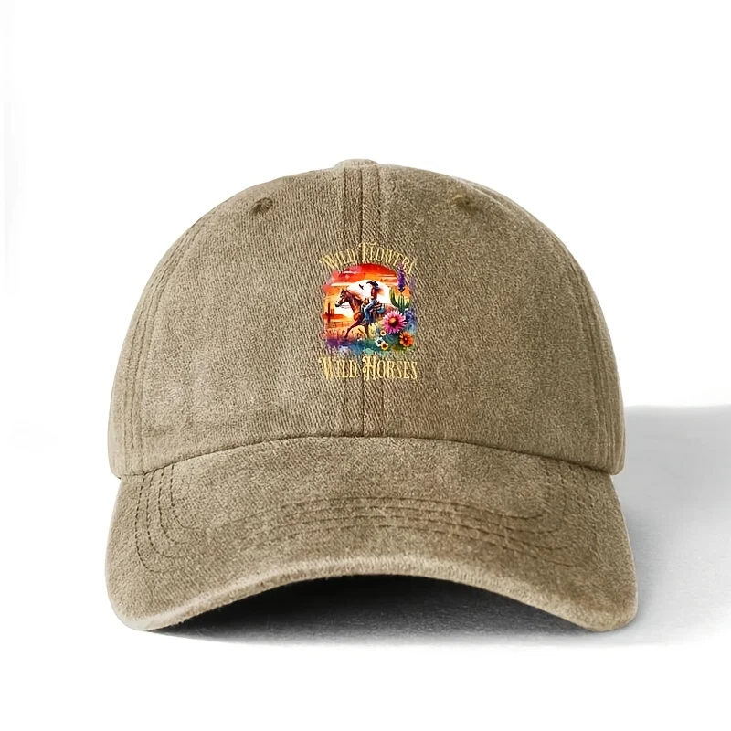 Slim fit western baseball cap for kids with sun protection