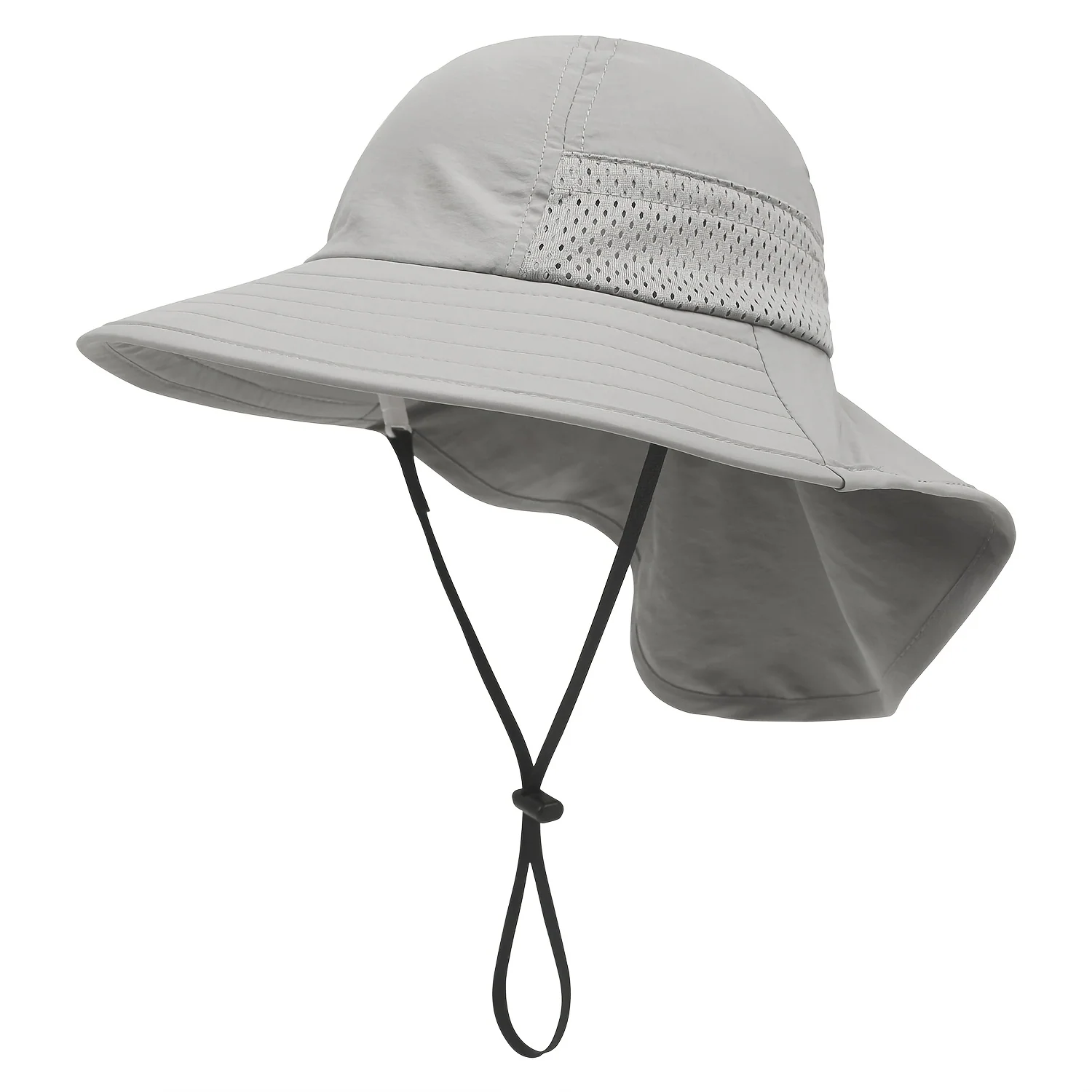 Adjustable sun protective beach hat for kids with breathable mesh sides