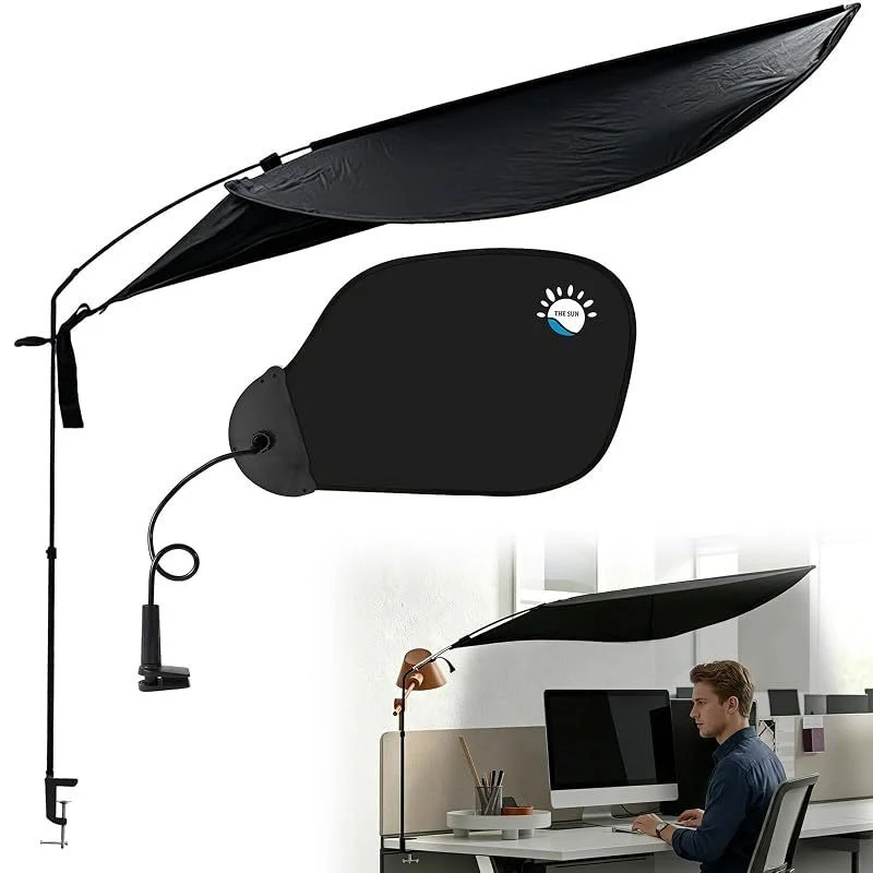 Portable Pop‑Up Cubicle Desk Shade Set – Large and Small Light Shield Canopy for Privacy, Sun Glare Blocking and Draft Protection