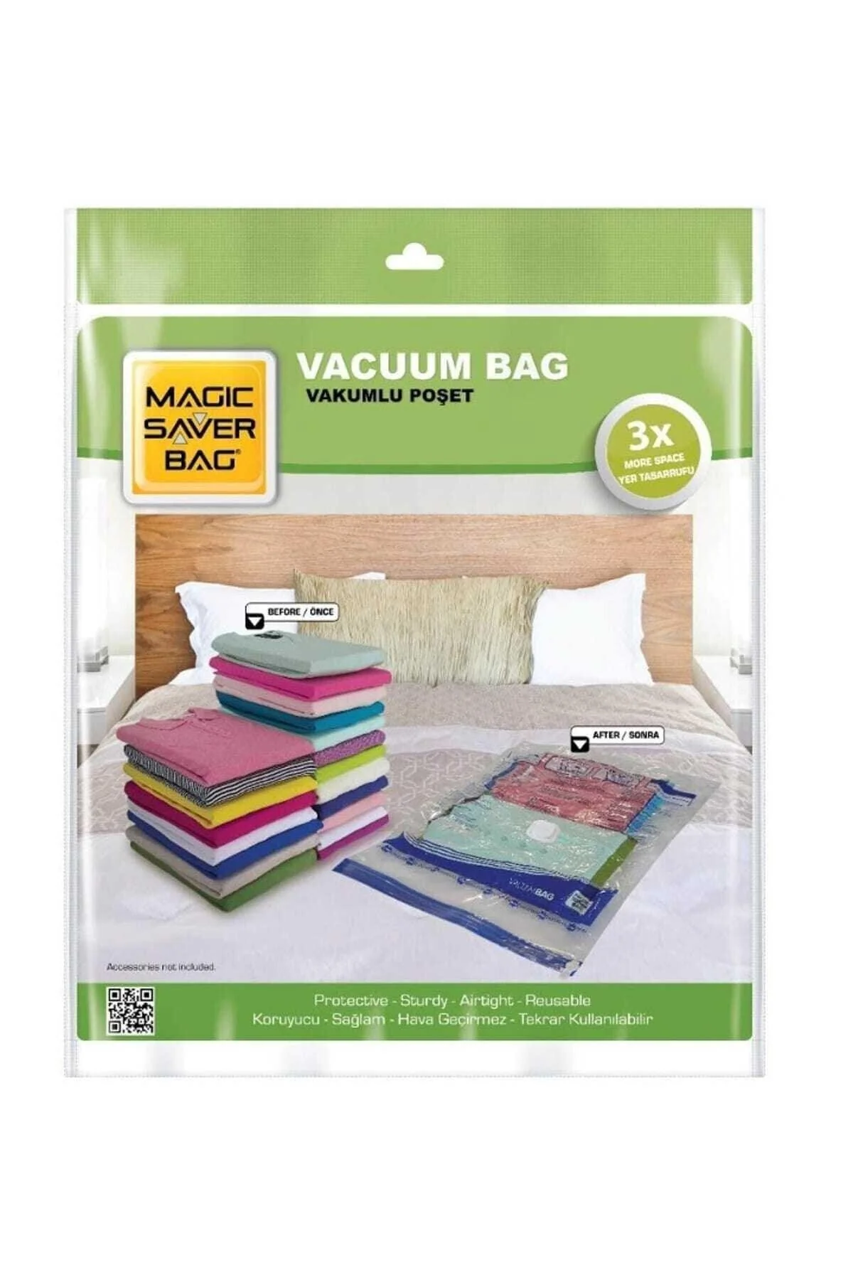 7-piece vacuum storage bags in assorted sizes
