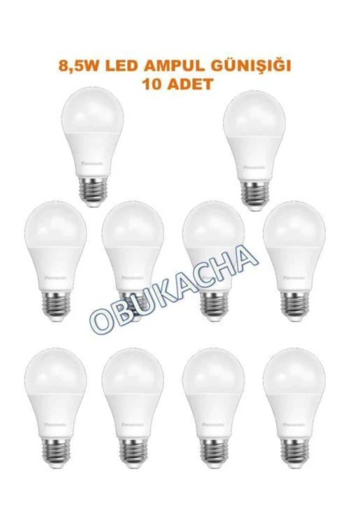LED Bulb and Socket Set – 9W Daylight, E27 Base, 10-Piece Pack