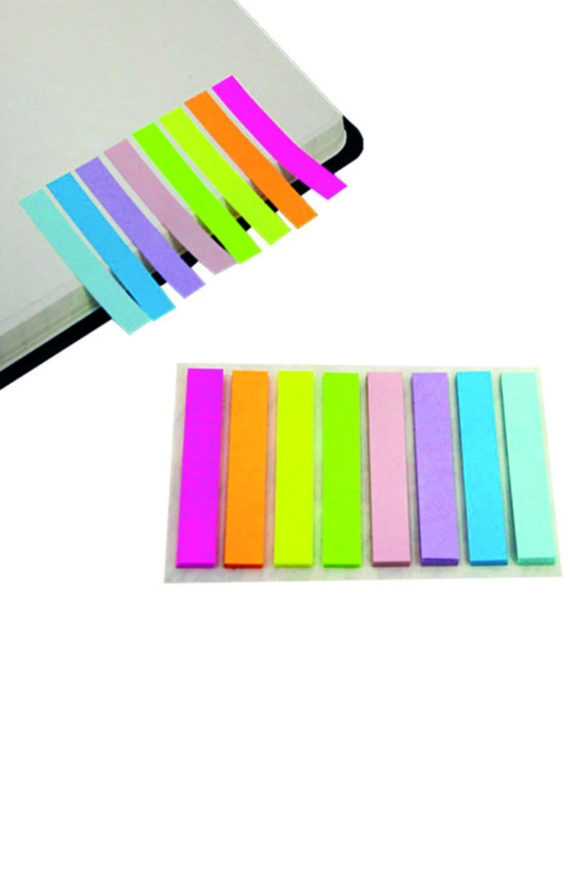 Adhesive-Backed Page Markers, 8 Colors, Pack of 80