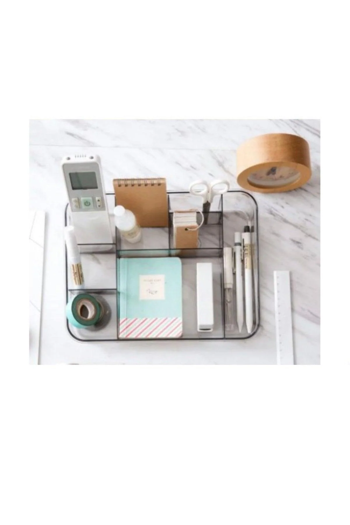 8-Compartment Plastic Organizer for Makeup, Kitchen, Bathroom and Office