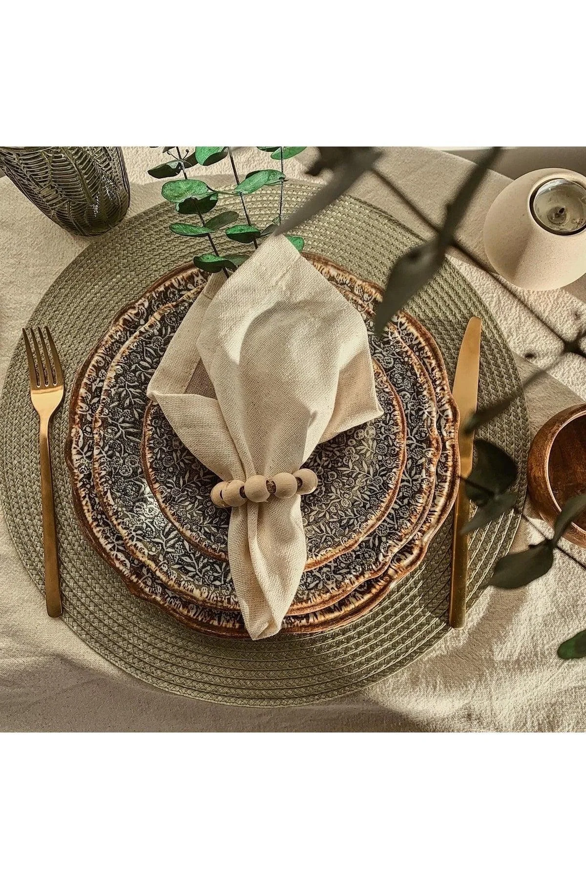 Linen-Cotton Blend Napkins - Set of 8, 30 x 30 cm