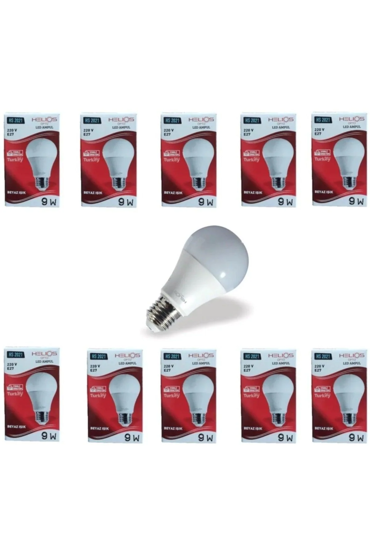 40W LED Lighting Set with 3 White Bulbs - Daylight Color
