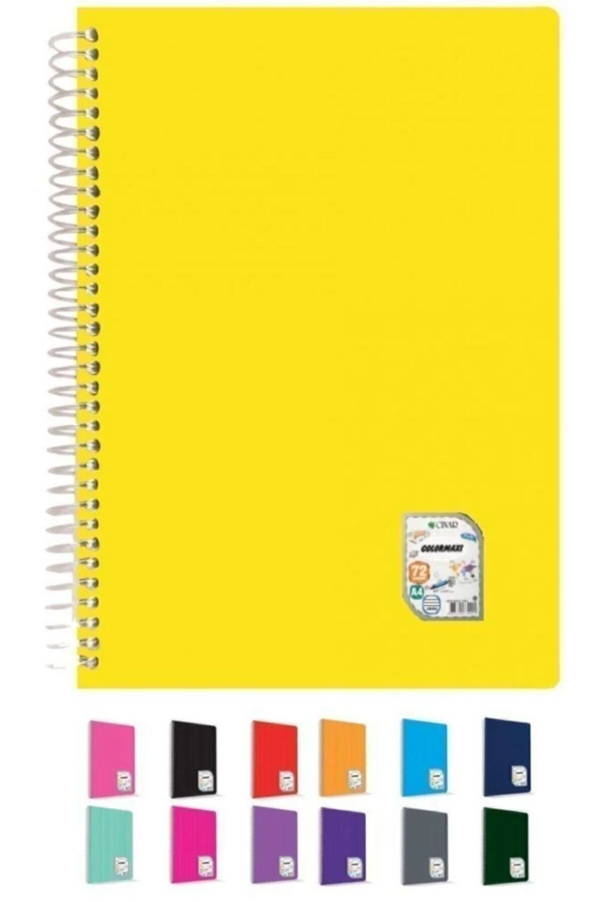 A4 Spiral Notebook with Lined Pages and PP Cover, 72 Sheets