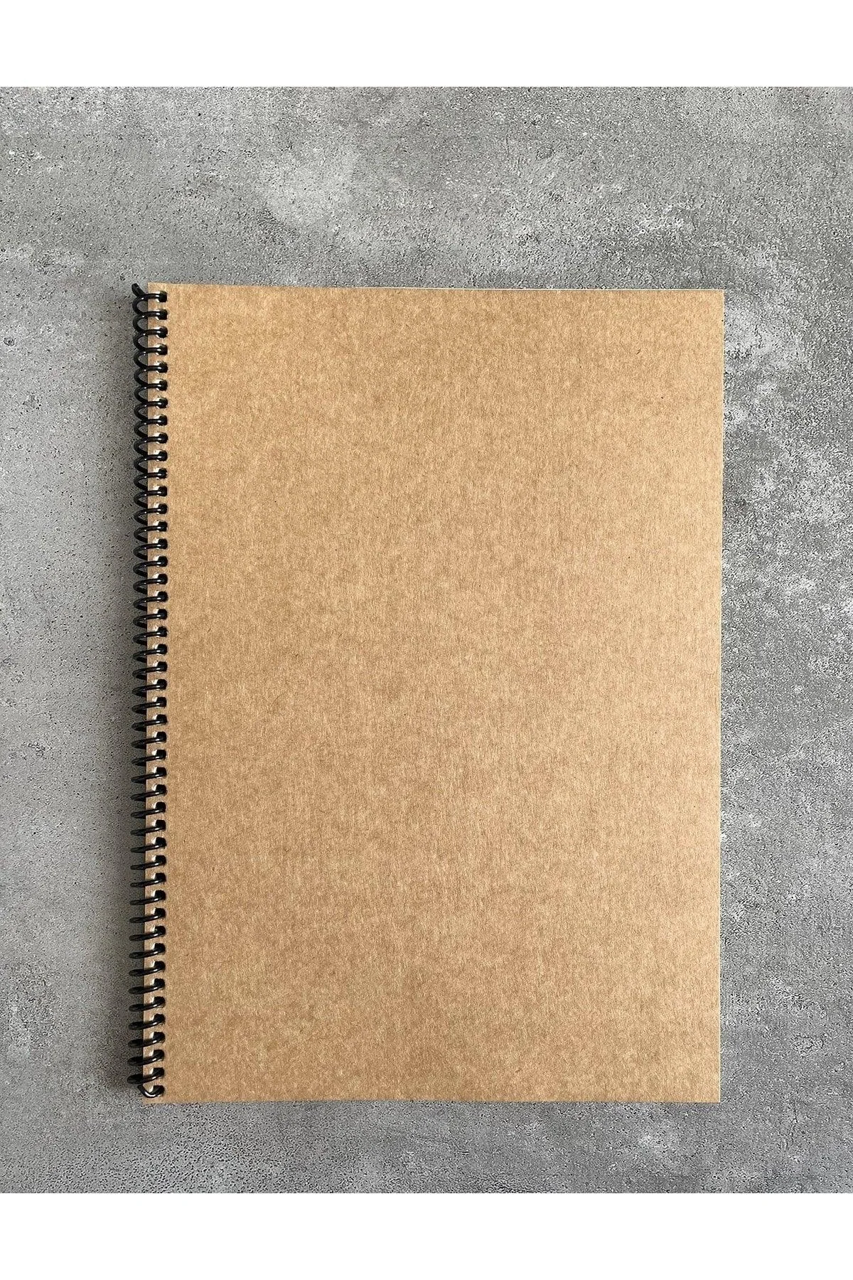 A4 Unlined Spiral Notebook – Brown Kraft Cover, 120 Pages