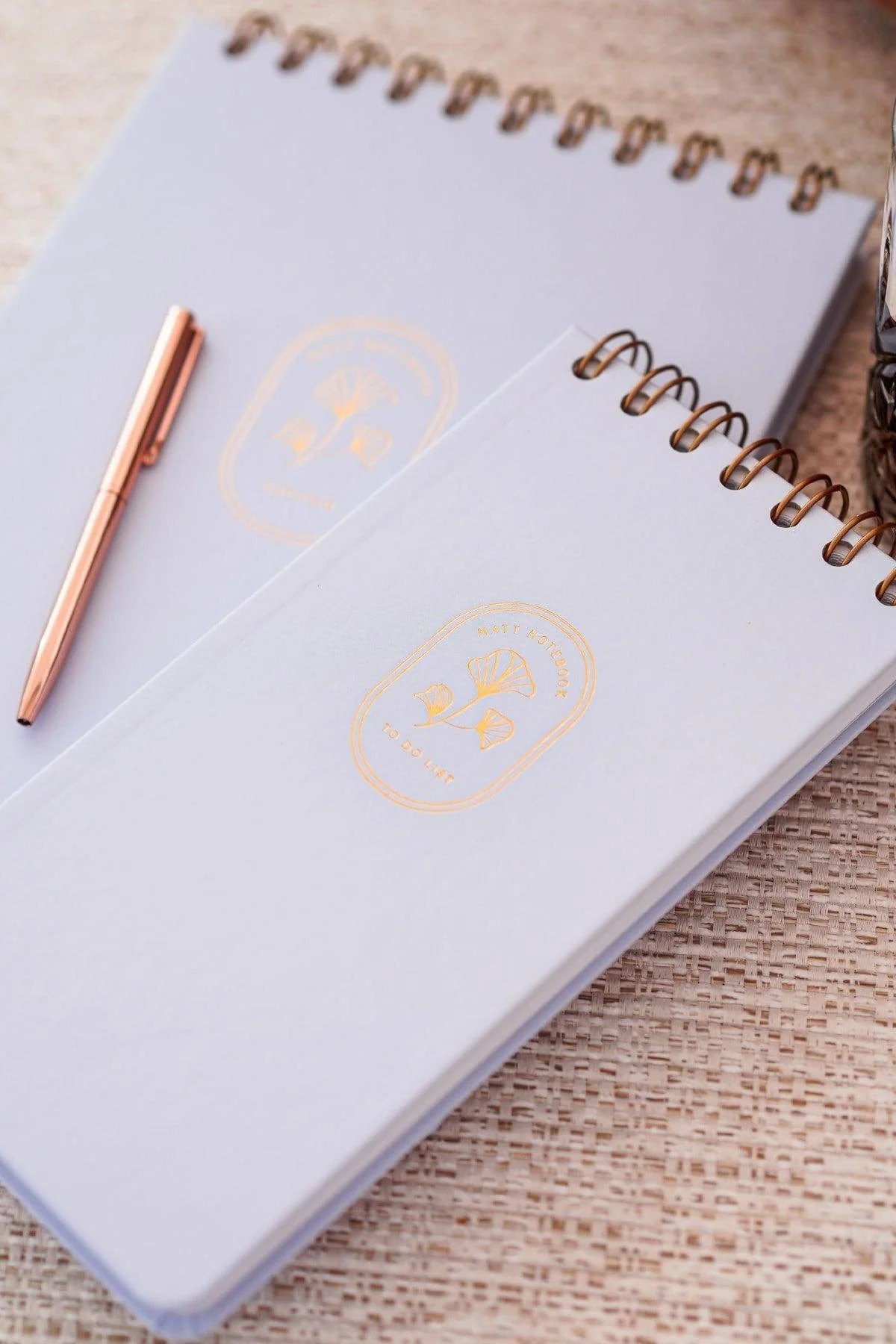 A5 and A6 Notepad Set – 2 Elastic Spiral Notebooks with Dotted and Lined Layouts