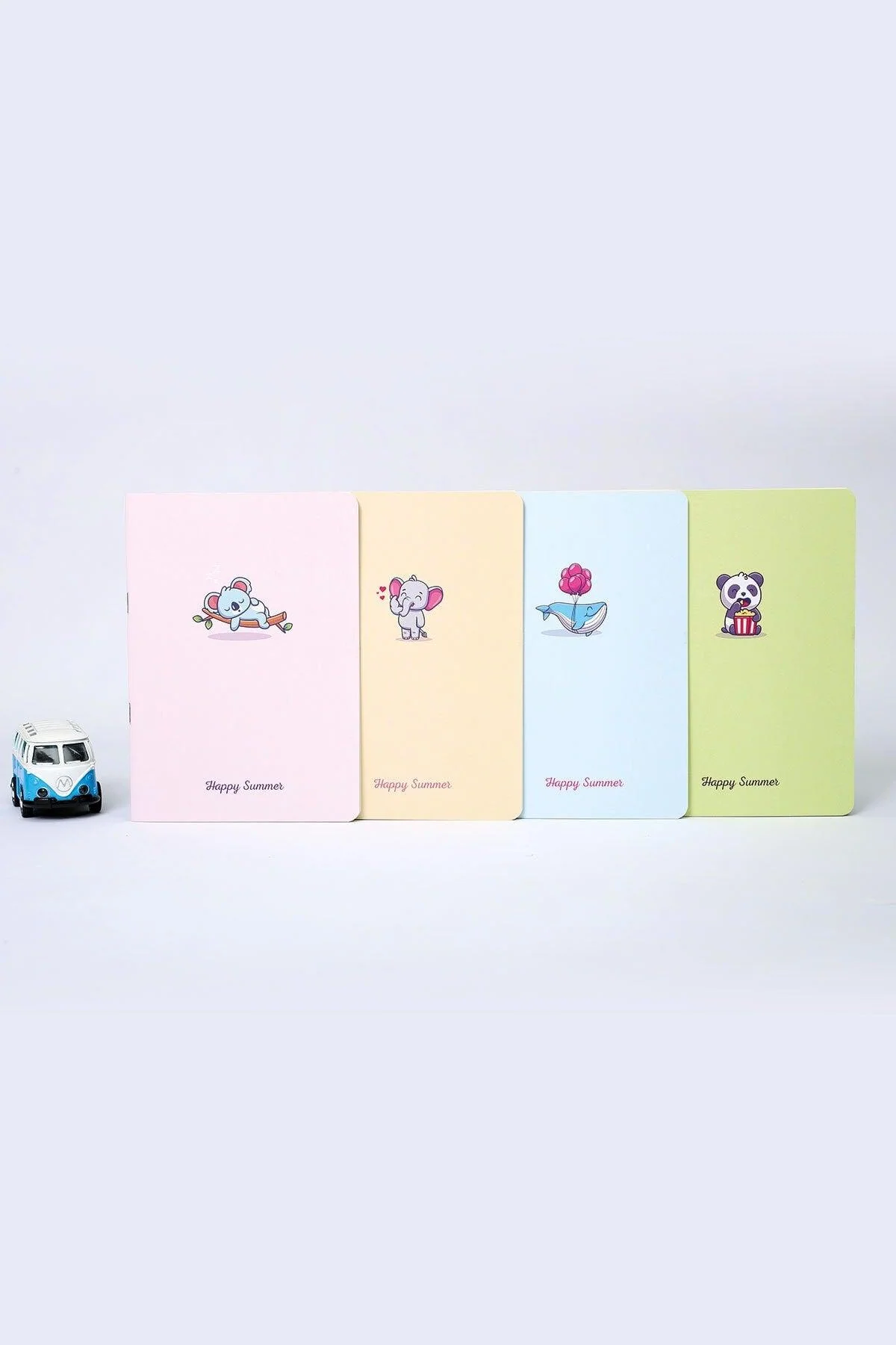 Unlined Cream Paper Notebook - A5 Size with 48 Pages - Pack of 4