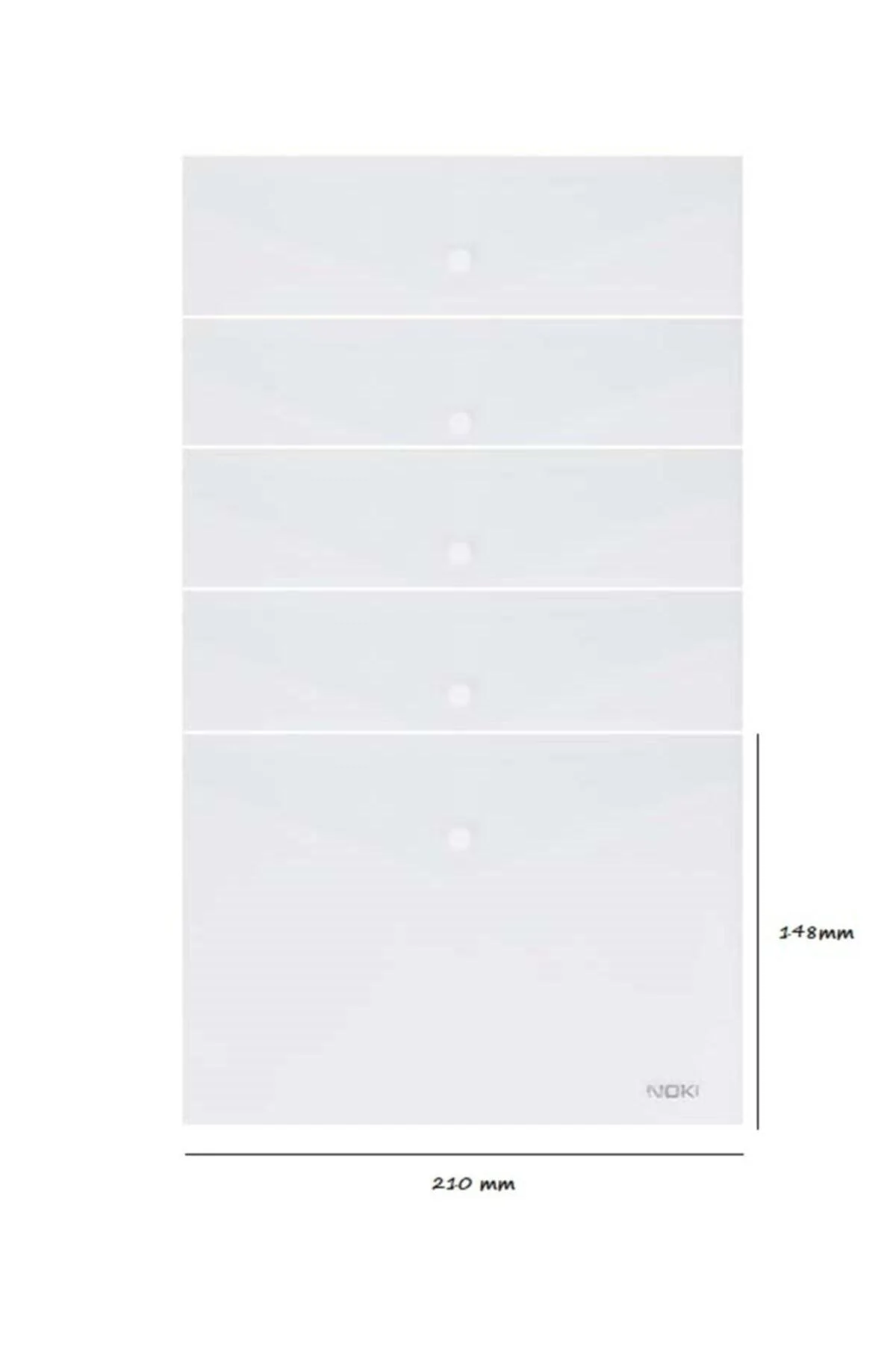 Transparent A5 snap envelope file | 5-pack
