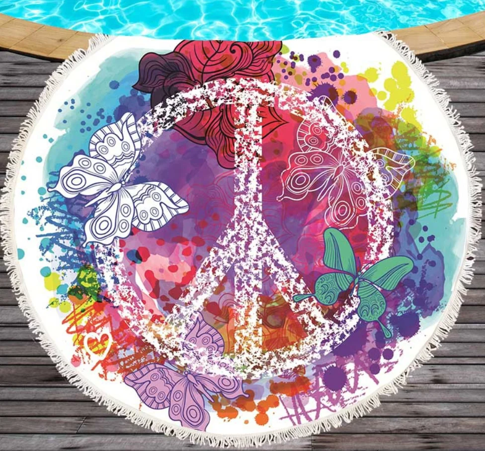 Absorbent Round Beach Towel