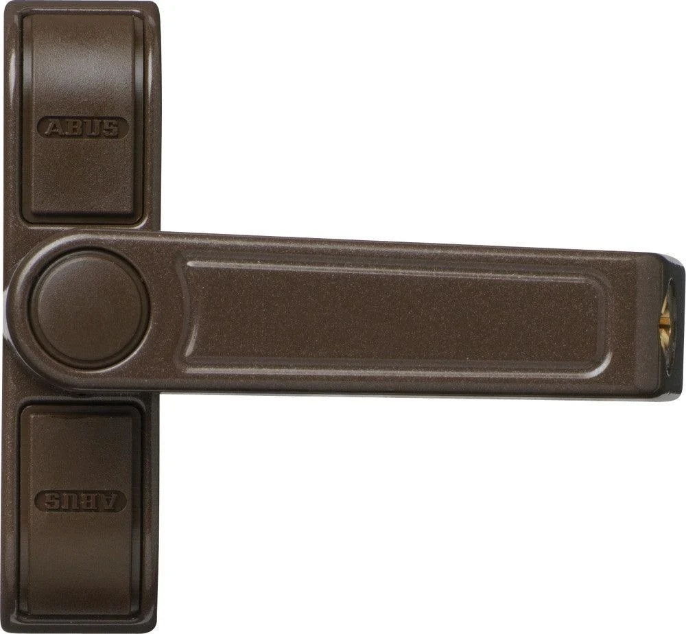 Brown window frame lock for single-leaf inward-opening windows