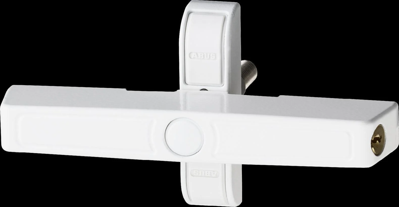 Brown window frame lock for double-leaf and center-bridge windows