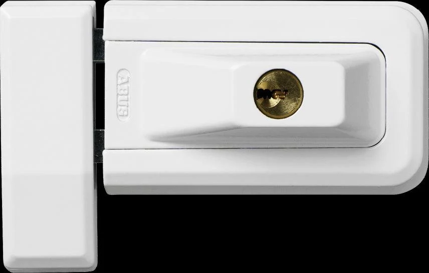 Rotating Window Lock – White, Fits Aluminum, Wood and Plastic