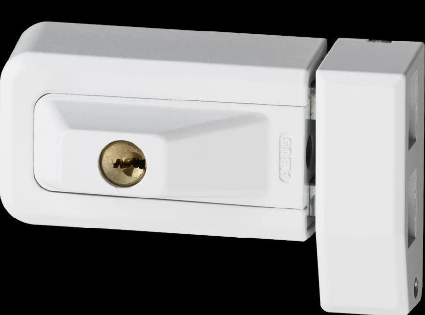 Rotating Window Lock – White, Fits Aluminum, Wood and Plastic