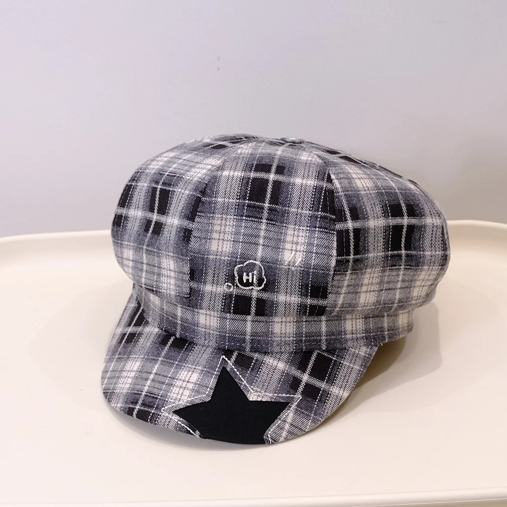 Academic Style Octagonal Newsboy Cap