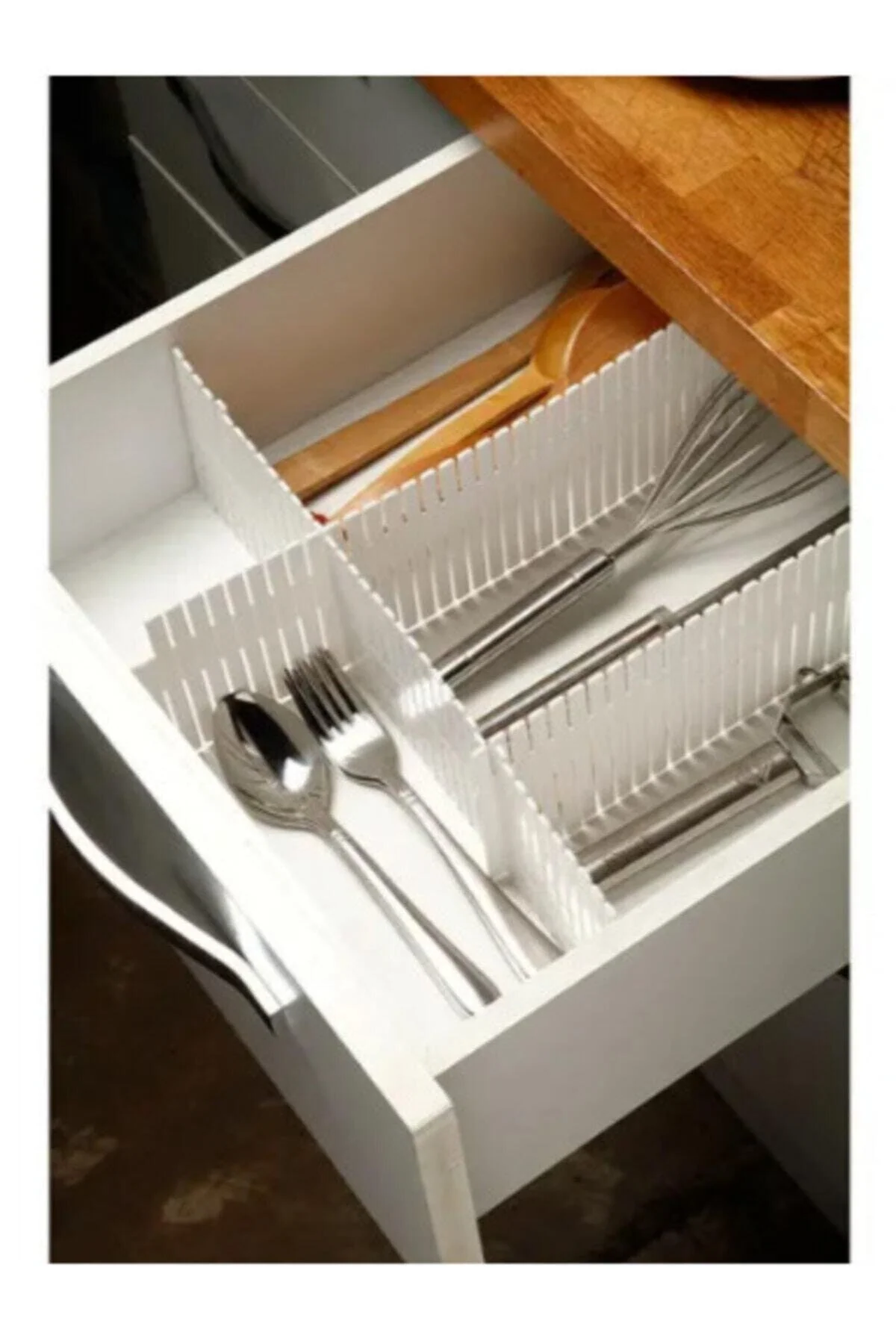Adjustable tear-resistant drawer dividers set 10 x 40 cm