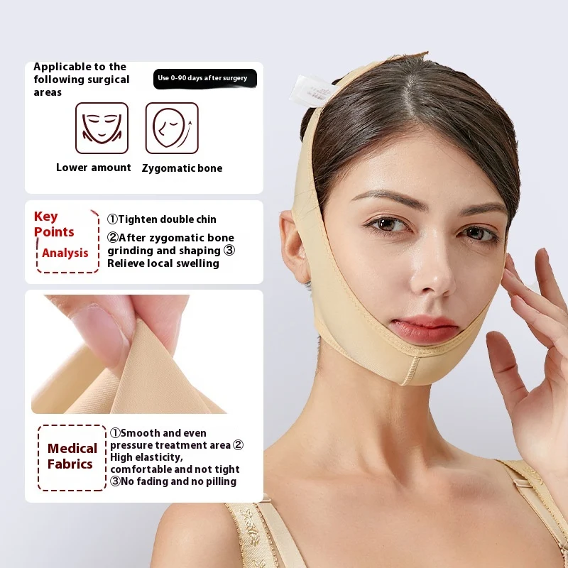 Adjustable Post-Surgery Facial Compression Lifting Mask