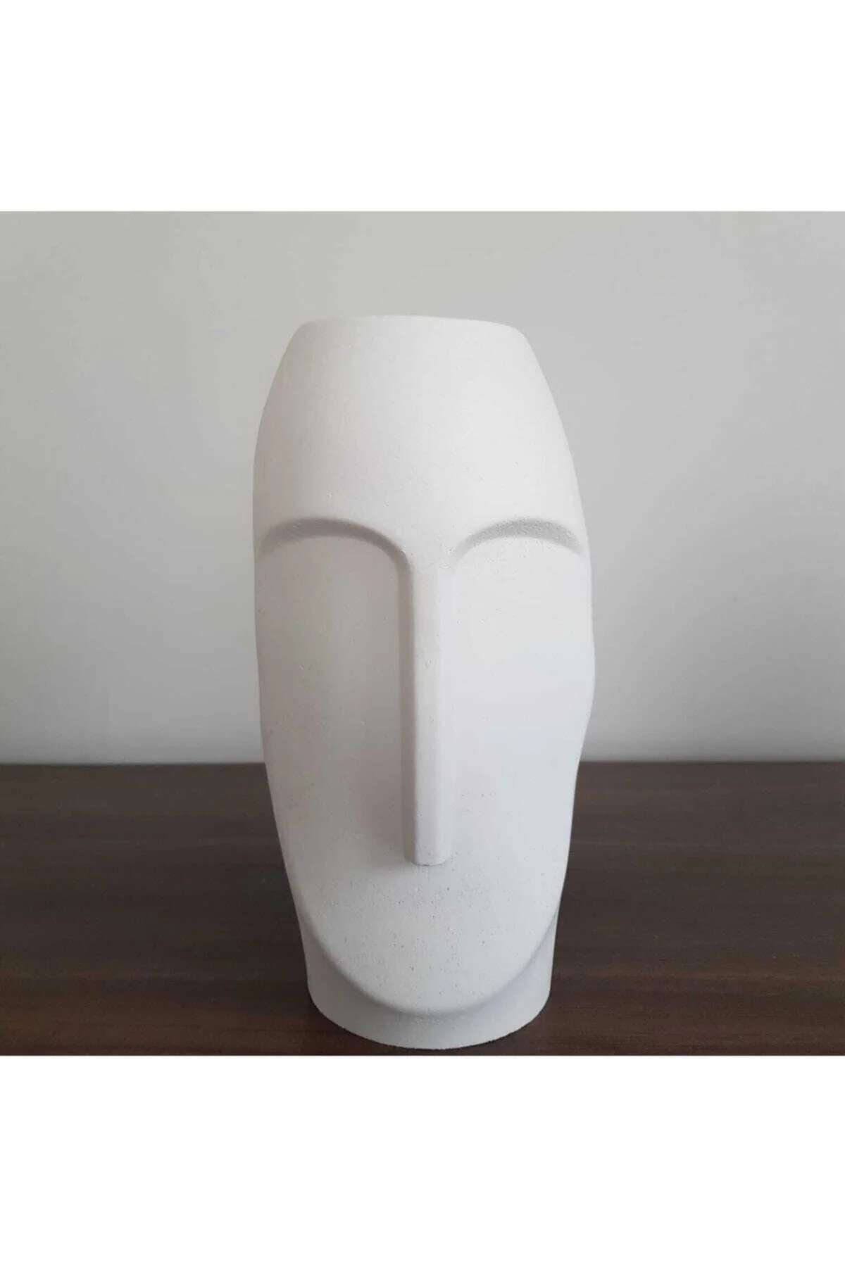 Long Face Ceramic Vase for Home Decor - 22 x 11 cm