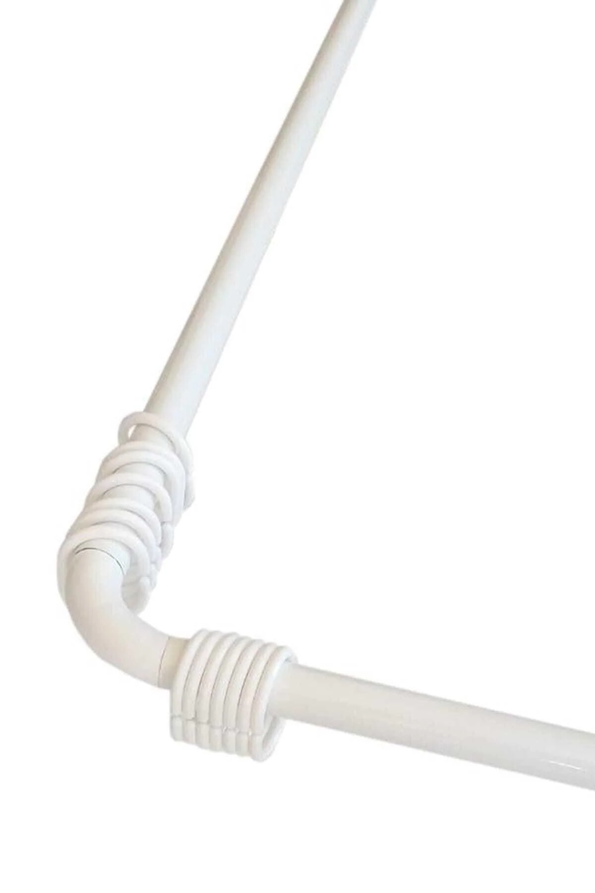 Angled Ceiling Mounted Bathroom Curtain Rail U-Shaped